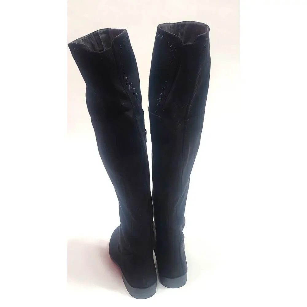 Born in California over the knee faux suede boots women's 7.5 NWOT